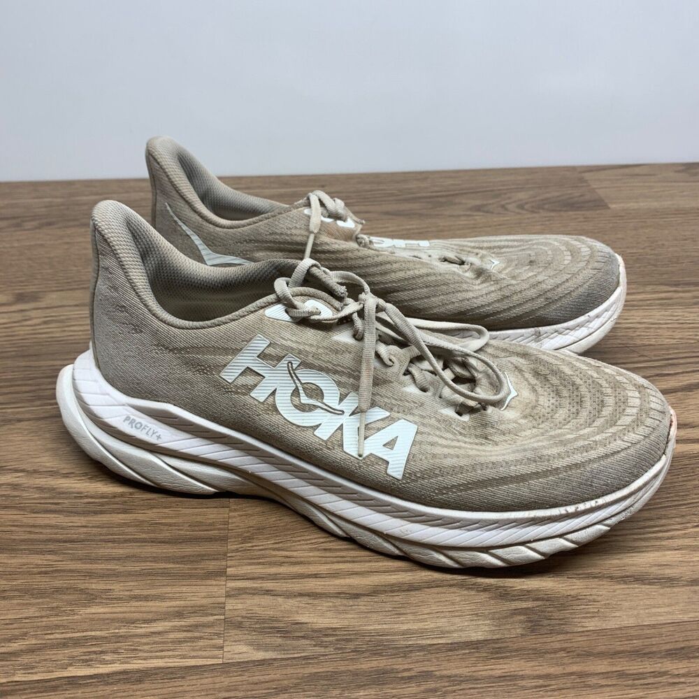 Hoka One One Mach 5 1127893 WCPP Beige Running Shoes Sneakers Size 11.5 D